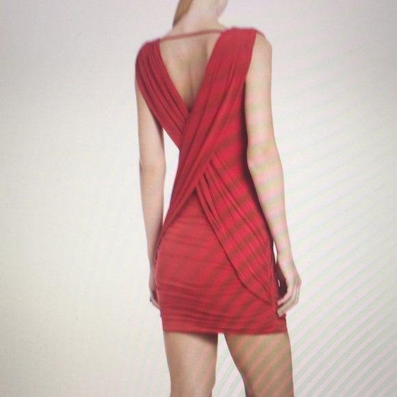 BCBGMAXAZRIA ALONDRA GATHERED COCKTAILS DRESS-NEW - Picture 2 of 8